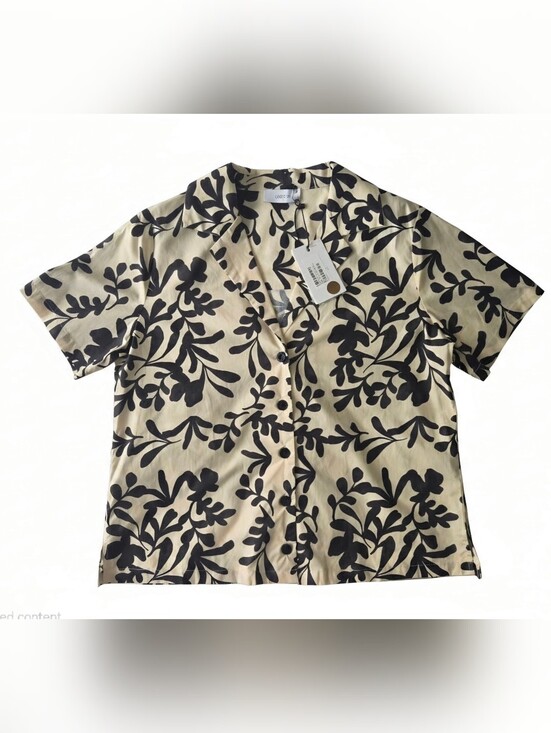 Greylin Tops - Greylin Aldo Vacation Shirt NWT Botanical 100% Cotton Button Up Medium
